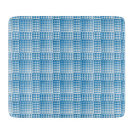 Blue White Checker Abstract Pattern Schneidebrett
