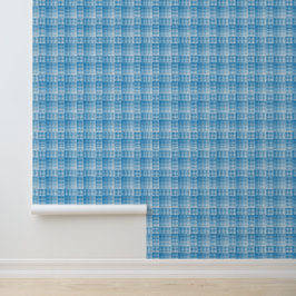 Blue White Checker Abstract Pattern Tapete