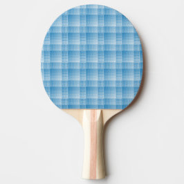 Blue White Checker Abstract Pattern Tischtennis Schläger