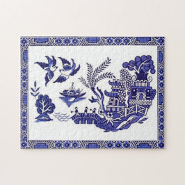 Blue & White China Blue Willow Design