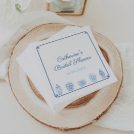 Blue White Chinoiserie Chic Bridal Polterabend Serviette