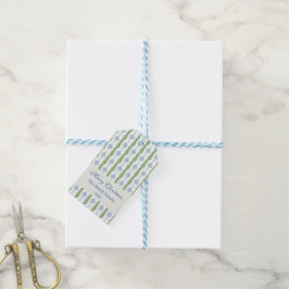 Blue & White Chinoiserie Garland Grandmillennial Geschenkanhänger