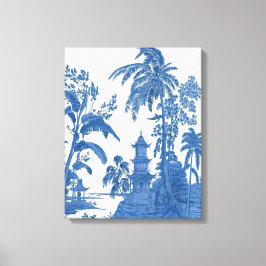 Blue White Chinoiserie Wine tasting in der Fattori Leinwanddruck