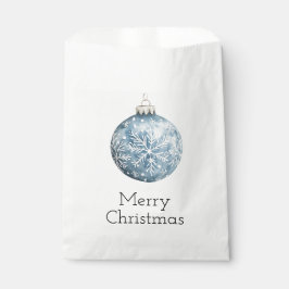 Blue White Christmas Snowflakes Ornamente Geschenktütchen