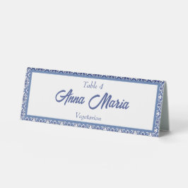 Blue & White Coastal Mediterrane Hochzeit Tischaufsteller