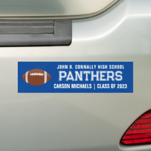 Blue White Custom School Football Team Spieler Autoaufkleber