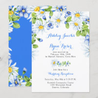 Blue White Daisy Post Wedding Reception nur