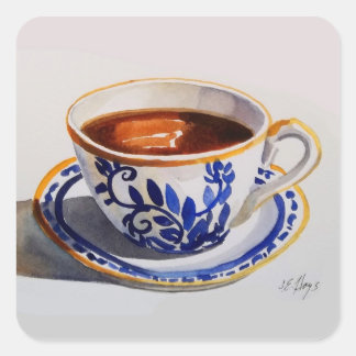 Blue & White Delft Teacup Aufkleber