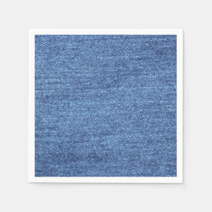 Blue White Denim Look Textur Serviette