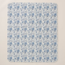Blue White Floral Toile Chinoiserie WKND