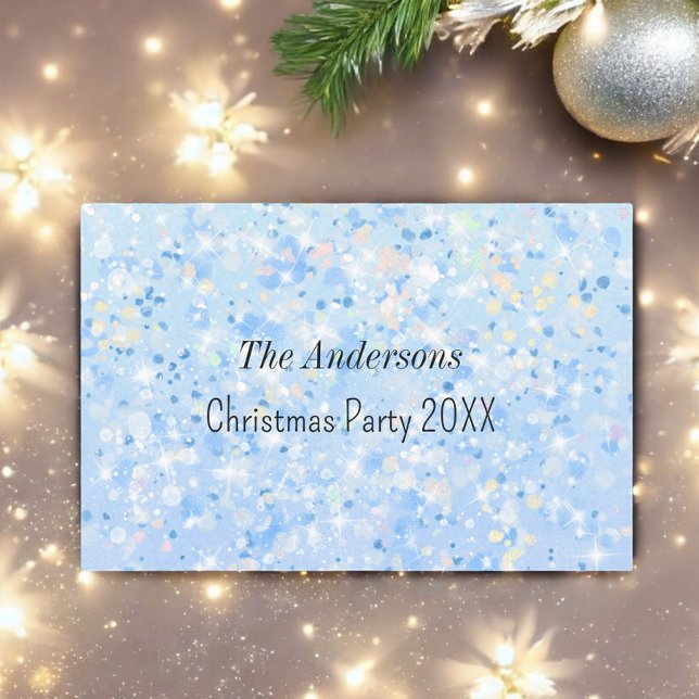 Blue White Glitzern Holiday Birthday Party Seidenpapier (Von Creator hochgeladen)