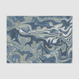 Blue White Gold Chic Swirl Moderne Hochzeit Seidenpapier