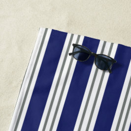 Blue white gray beach bathroom coastal strandtuch