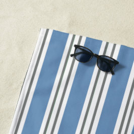 Blue white gray beach bathroom coastal strandtuch