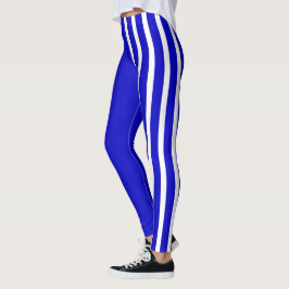 Blue & White Jester Leggings