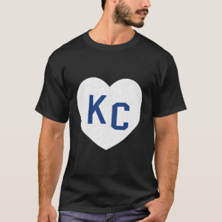 Blue White Kansas City KC Herzstück Liebe Kansas C T-Shirt