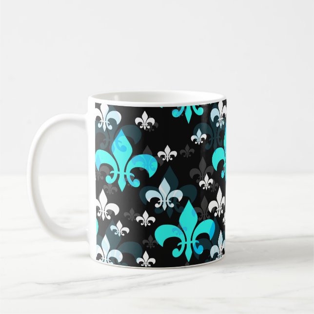 Blue White Lilie Kaffeetasse (Links)