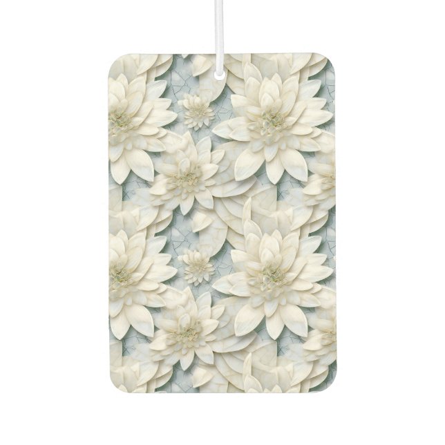 Blue White Lotus Blume Autolufterfrischer (Vorderseite)
