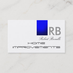 Blue White Monogram Zuhause repariert Business Car Visitenkarte