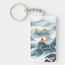 Blue White Mountains Nature Love Zen Quote