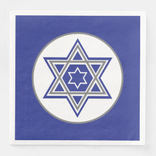 Blue & White Multiple Stars von David Design Serviette