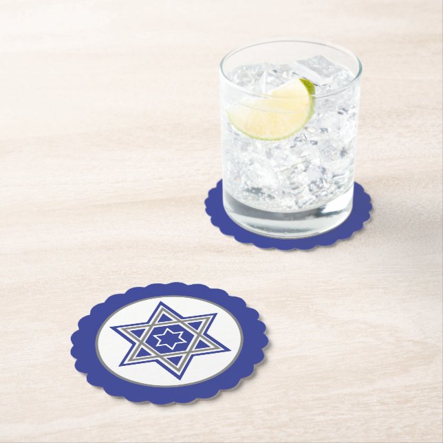 Blue & White Multiple Stars von David Design Untersetzer (Vor Ort)