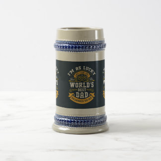 Blue White Orange Worlds Bester Vater Bierglas