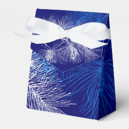 Blue White Pine Holiday Party - Gefallen Box Geschenkschachtel