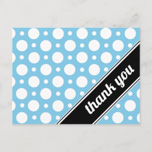 Blue & White Polka Dot Vielen Dank Postkarten
