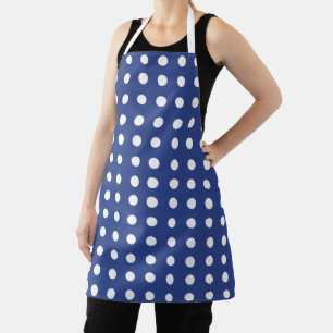 Blue White Polka Dots Baker Schürze