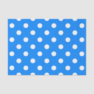 Blue White Polka Dots Design Seidenpapier