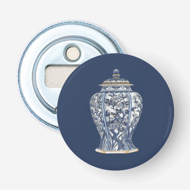 Blue & White Porcelain Vase von Vision Studio Flaschenöffner (Vorderseite)