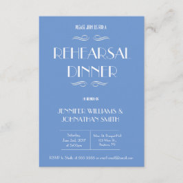 Blue & White Probe Dinner Einladungen