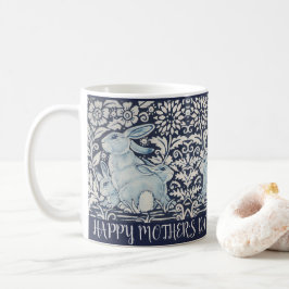 Blue & White Rabbit Bunny Mothers Day Ostergeschen Kaffeetasse