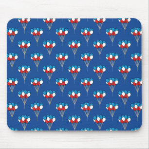 Blue White Red Patriotic Balloons Mousepad