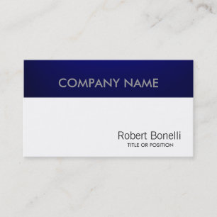 Blue White Schlicht Modern Business Card Visitenkarte