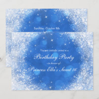 Blue & White Sparkle Aschenputtel Jedes Event Part