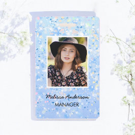 Blue White Sparkle Mitarbeiter Mitarbeiter Foto ID Ausweis