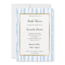 Blue White Stripes Bridal Shower