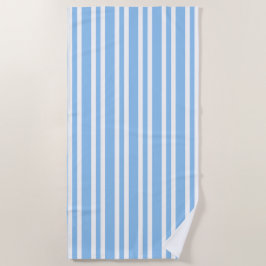 Blue White Stripes Pattern Strandtuch