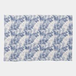 Blue White Toile Floral Country Französisch Geschirrtuch