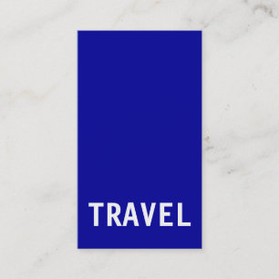 Blue White Travel Agent Business Card Visitenkarte