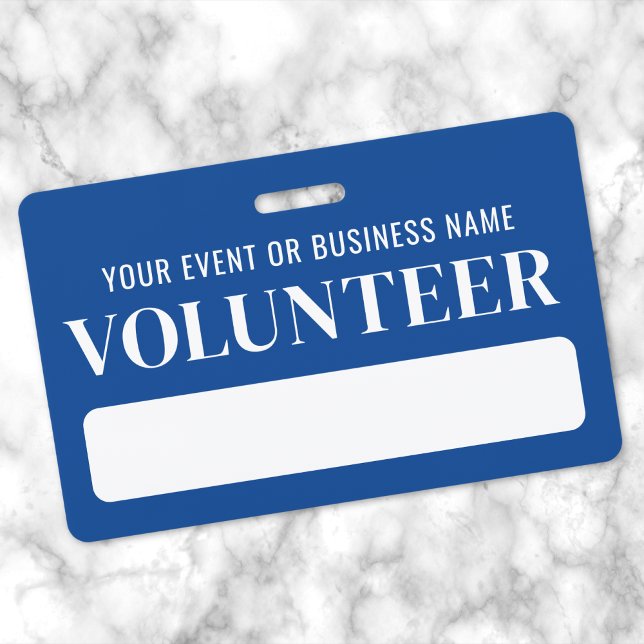 Blue White Volunteer Ausweis (Blue White Volunteer Badge)