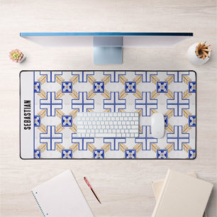 Blue White Yellow Azulejo Portugais Titres Nom