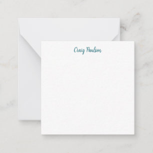 Blue White Your Name Calligraphy Einzigartig Minim Mitteilungskarte