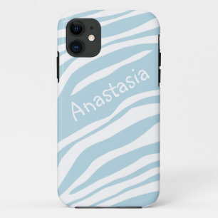 Blue & White Zebra Print iPhone 5 Fall Case-Mate iPhone Hülle