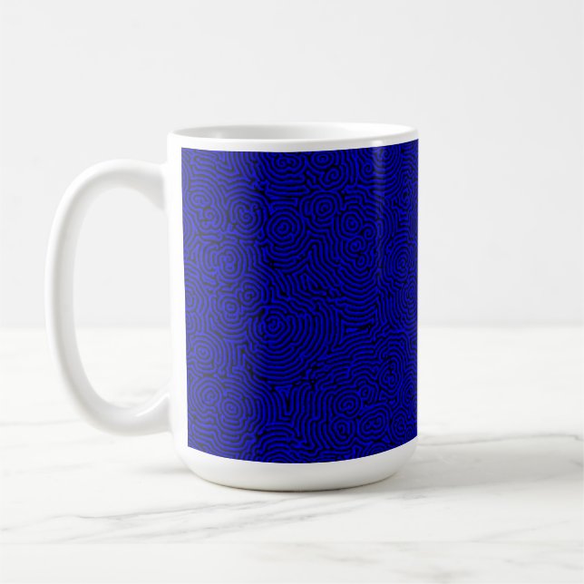 Blue Whorls 15oz Tasse (Links)