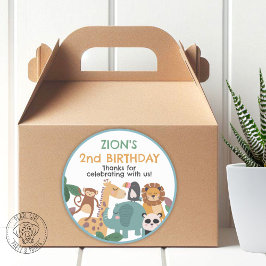 Blue Wild Animal Runder Aufkleber