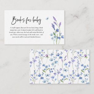 Blue Wildblume Baby Showbücher für Baby Begleitkarte