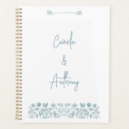 Blue Wildblume Boho Wedding Planer